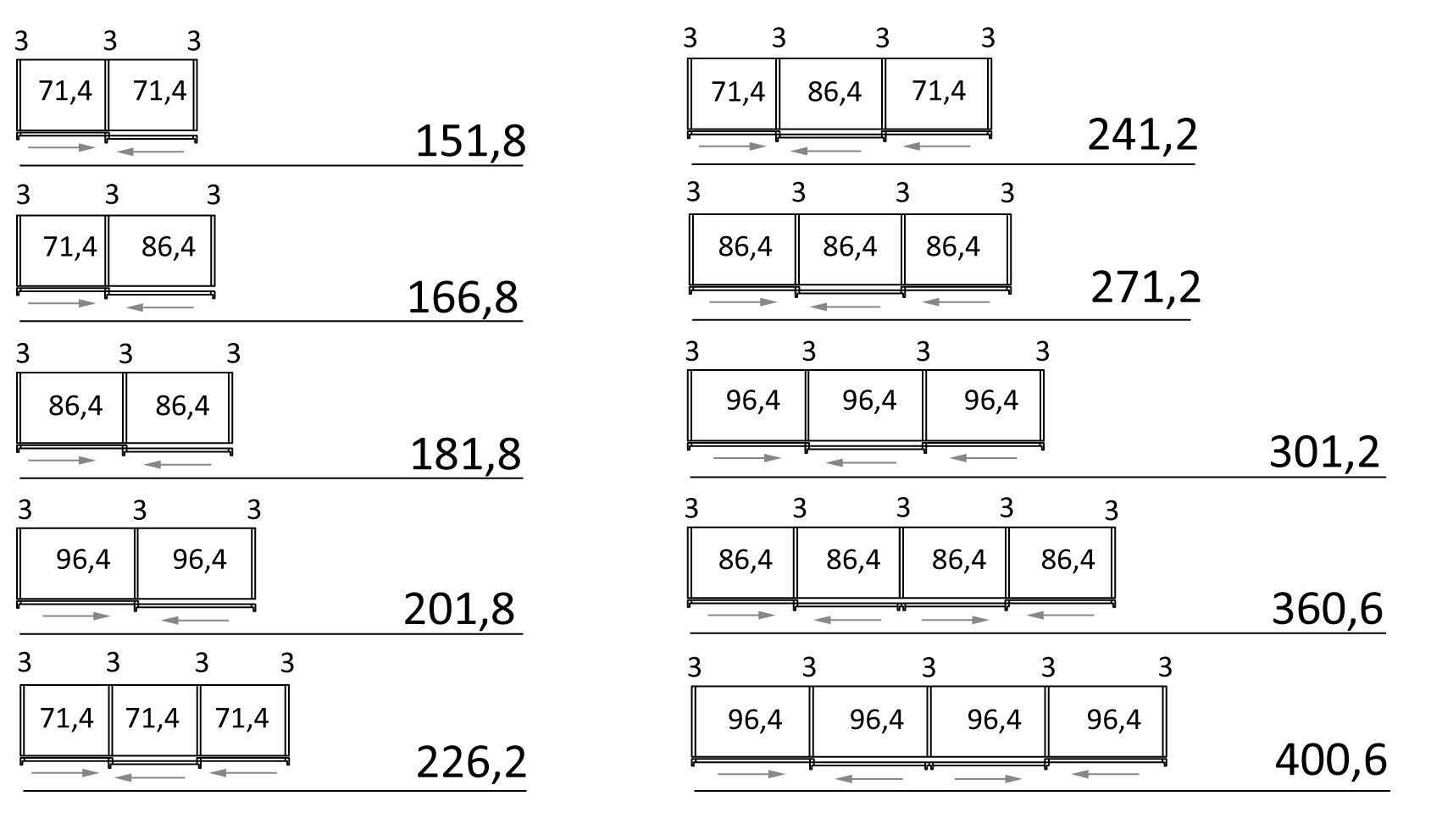 Voorbeeld composities schuifdeuren 1